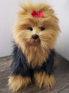 1990 Ty YAPPY Yorkshire Terrier Plush Dog 13" Realistic